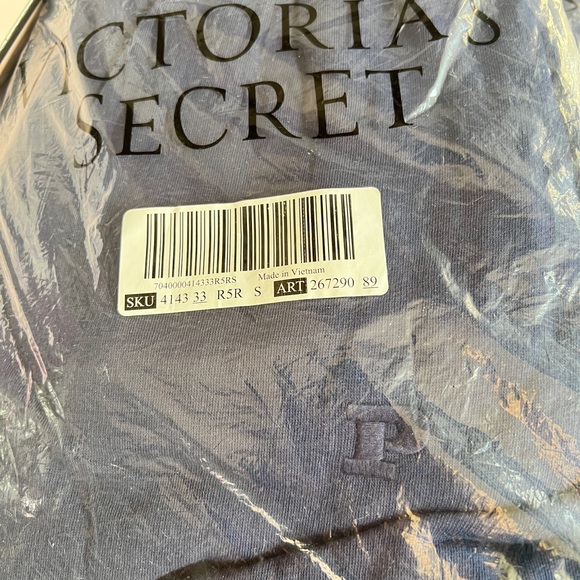 Vs pink fleece baggy campus sweatpants crew neck sweatshirt navy - Picture 7 of 10